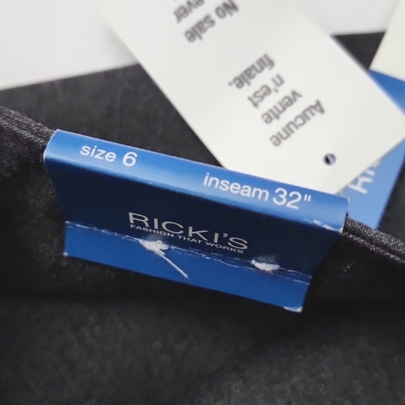 Ricki's Heathered Grey Stretch Mid Rise Fitted Subtle Flare Pants Regular Size 6 - Picture 10 of 14